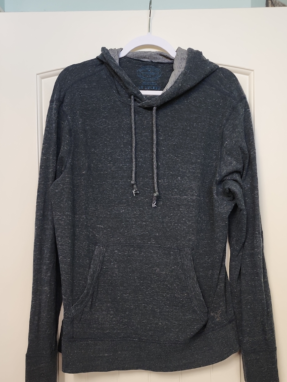 American Eagle Outfitters Heather Charcoal Hooded Pullover